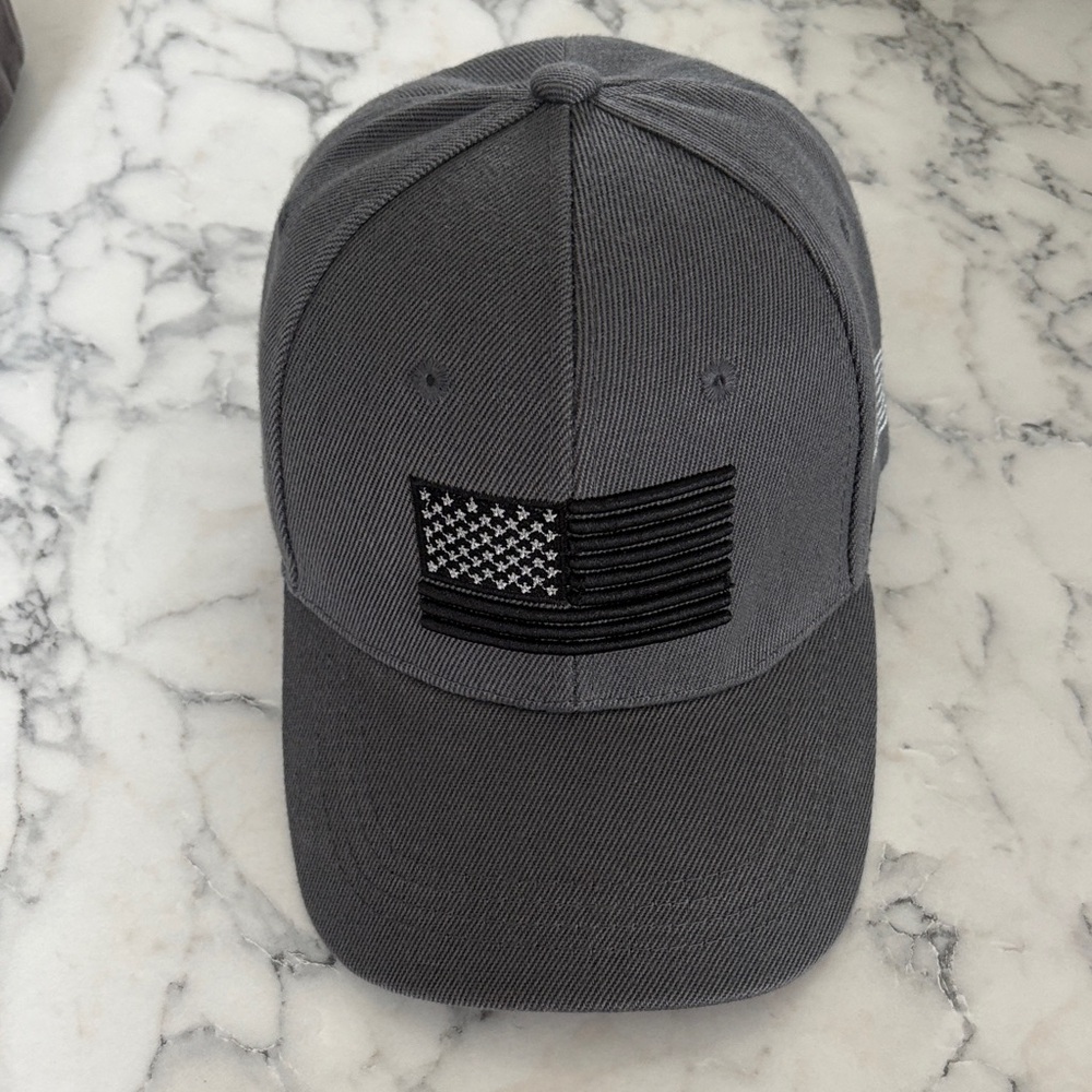 Gray Flag Embroidered Cap